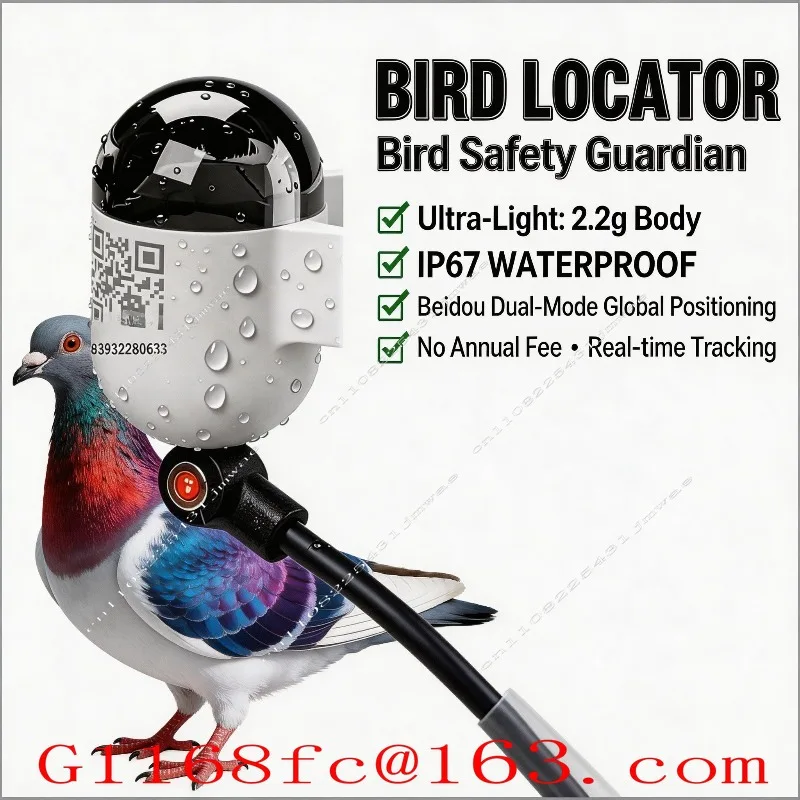 Mini Real-Time GPS  Locator Waterproof Pigeon Ring 4G Network GSM Android IOS Trajectory Locator Made Durable Plastic LBS