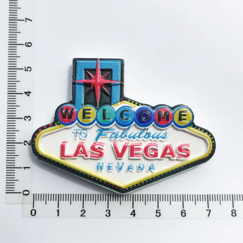 

Las Vegas nameplate design Fridge magnet gift resin decoration message stickers travel souvenirs