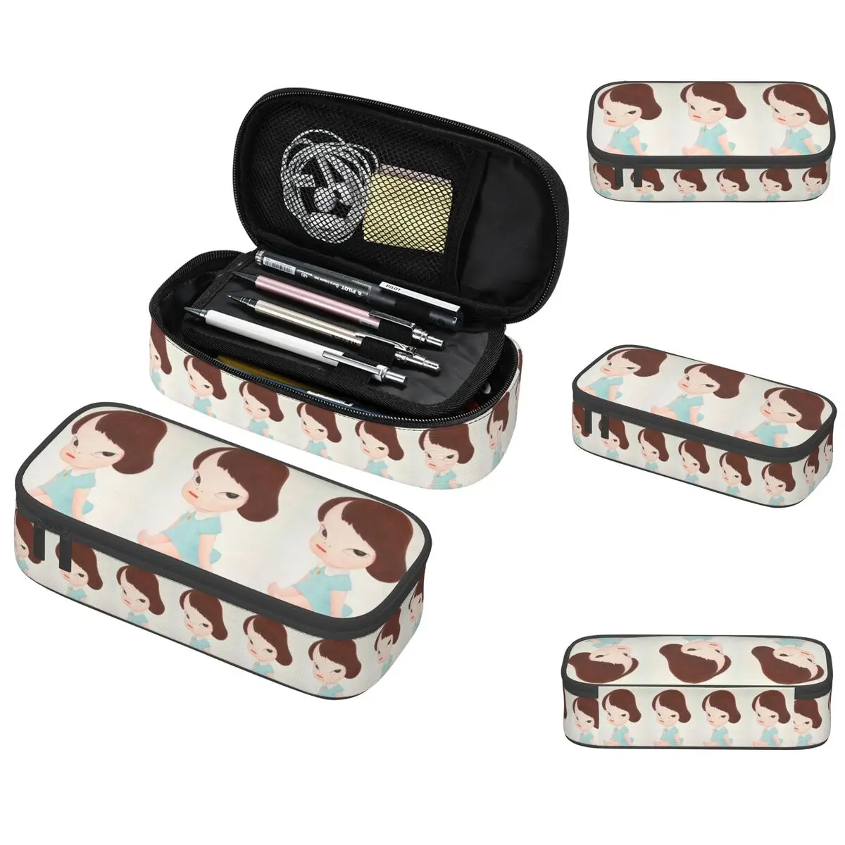 Estuche para lápices Yoshitomo Nara para estudiantes, caja para bolígrafos escolares, bolsa para lápices, suministros de papelería, bolsa porta bolígrafos