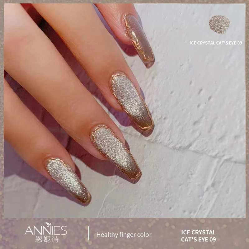 Natural Manicure riflettente Glitter magnetico Cat Eye Gel Polish smalto semipermanente Nail Art