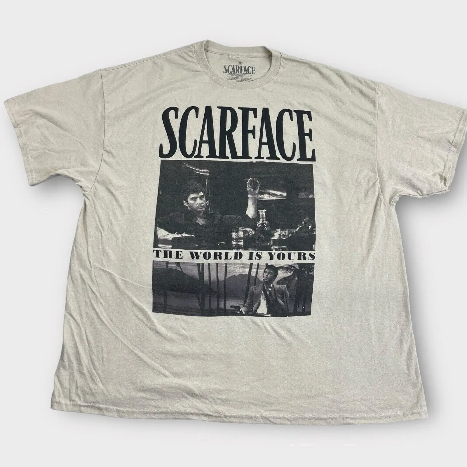 

Футболка с рисунком персонажа фильма Scarface Тони Монтана взрослый размер 3X Большой