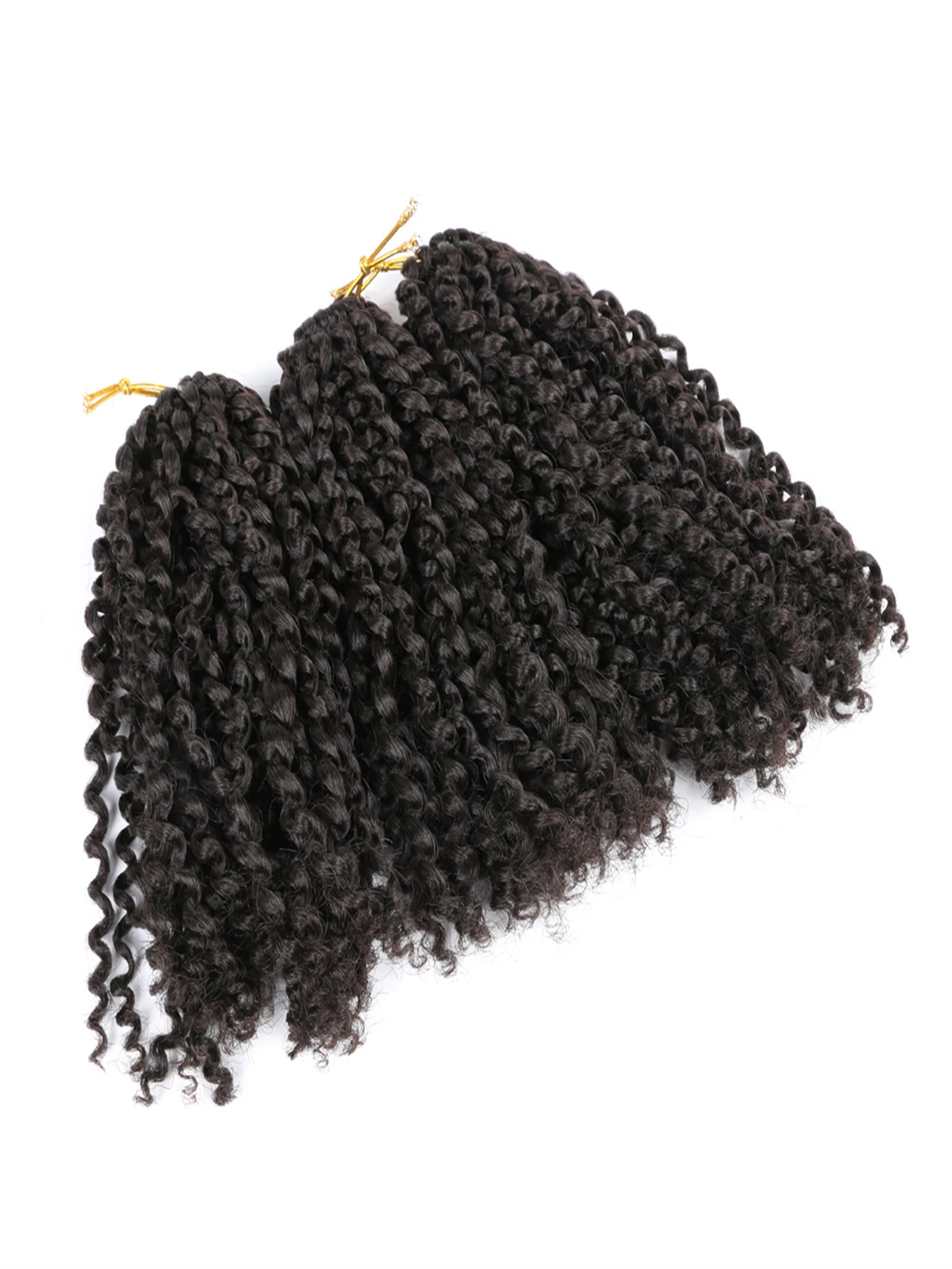 Marlybob Curly Synthetic Crochet Dreadlocks Hair Extension 3pcs 8 Inch Passion Twist Crochet Braids for Women Party And  Daily