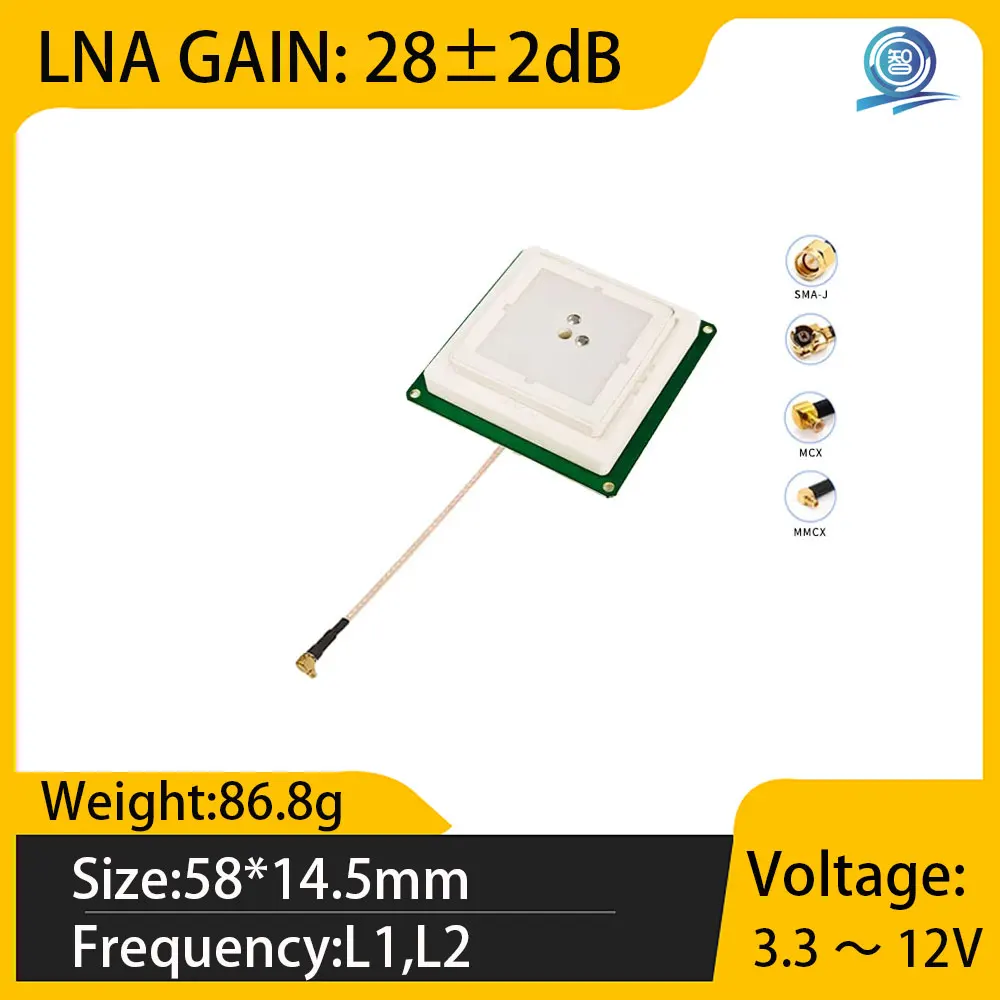 

GNSS High Precision High Gain Positioning Antenna Active Passive Ceramic Antenna GPS Beidou Navigation L1 L2 Dual Band