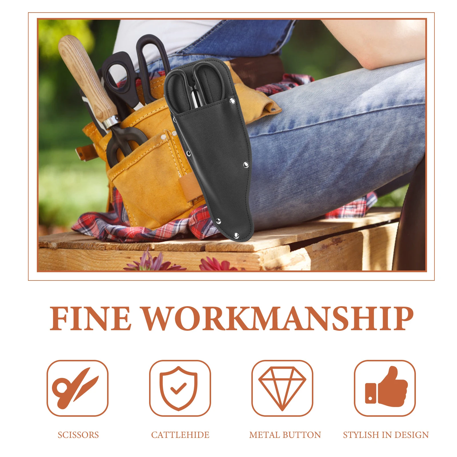 Pu Scissor Pruning Shear Cover Gardening Tool Belt Pouch Protective Case For Scissors Hunting Tools Plier