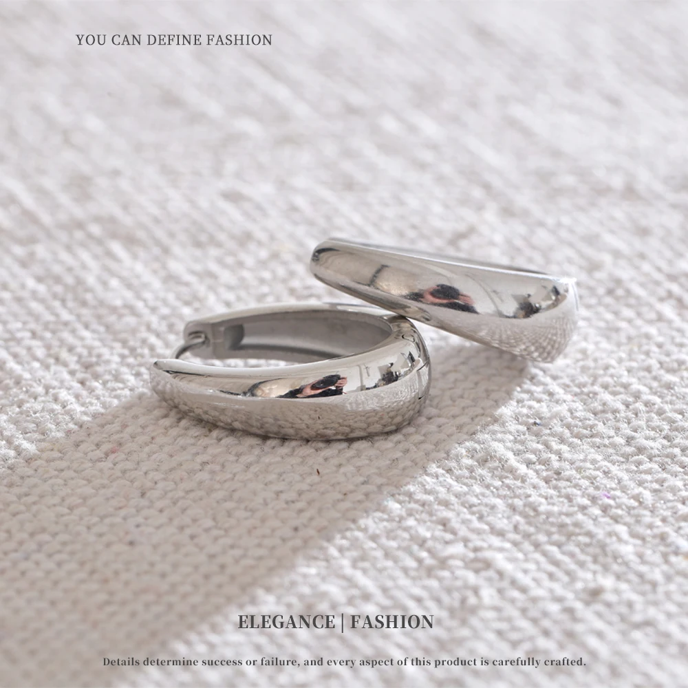 NiNice Stainless Steel Earrings U-shaped Geometric Design Fashionable Personality Minimalist Design Gift PVD Coated Waterproof