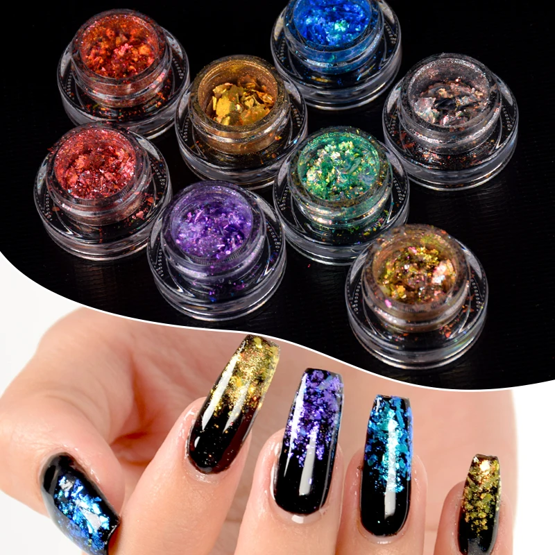 Sparkly Nail Glitter Powder Sequins 0.3g/Box Shiny Flakes Glitter DIY Manicures Art Decoration Glitter Powder Nail Supplies