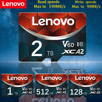 Lenovo 2TB 128GB 512GB Micro SDXC Micro TF SD SD Card A2 U3 160MB/s App Speed Samsung Galaxy Gaming Phone Free Shipping Adapter