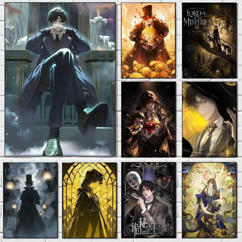 Anime Lord Of Mysteries Poster Self-adhesive Advanced Aesthetic Printing Paper Wall Art For Living Room Home Decor