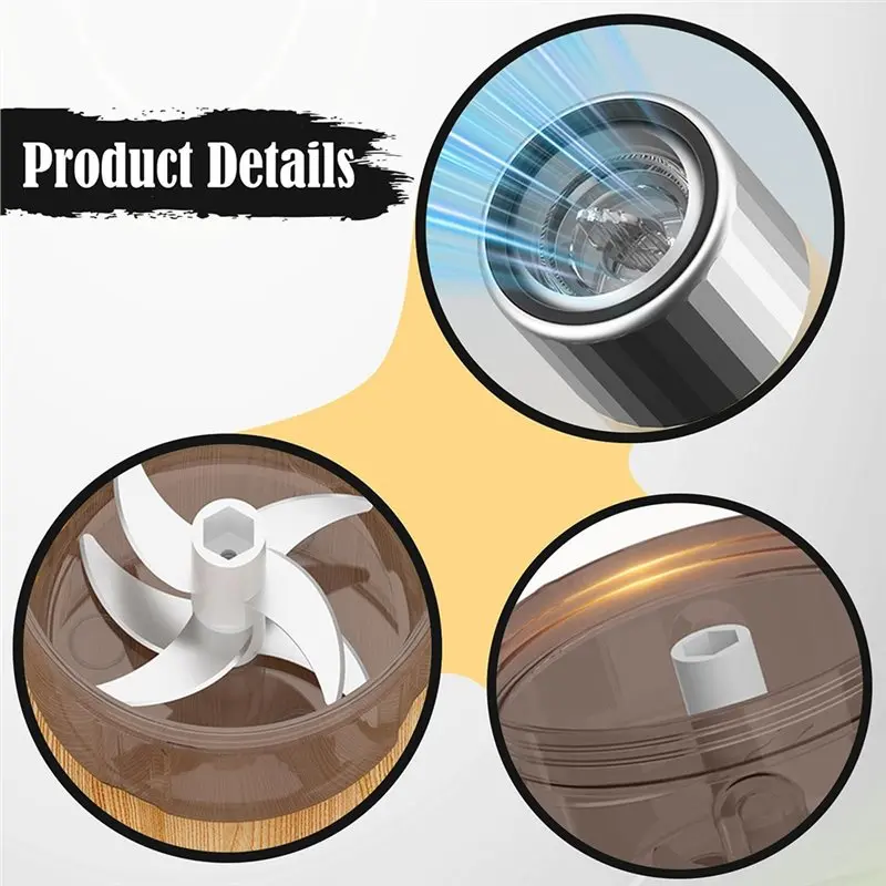 ABMR-Electric Garlic Chopper Rechargeable Portable Food Mincer Mixer Blender, Vacuum Sealing Capability Meat Grinder Functionali view 2