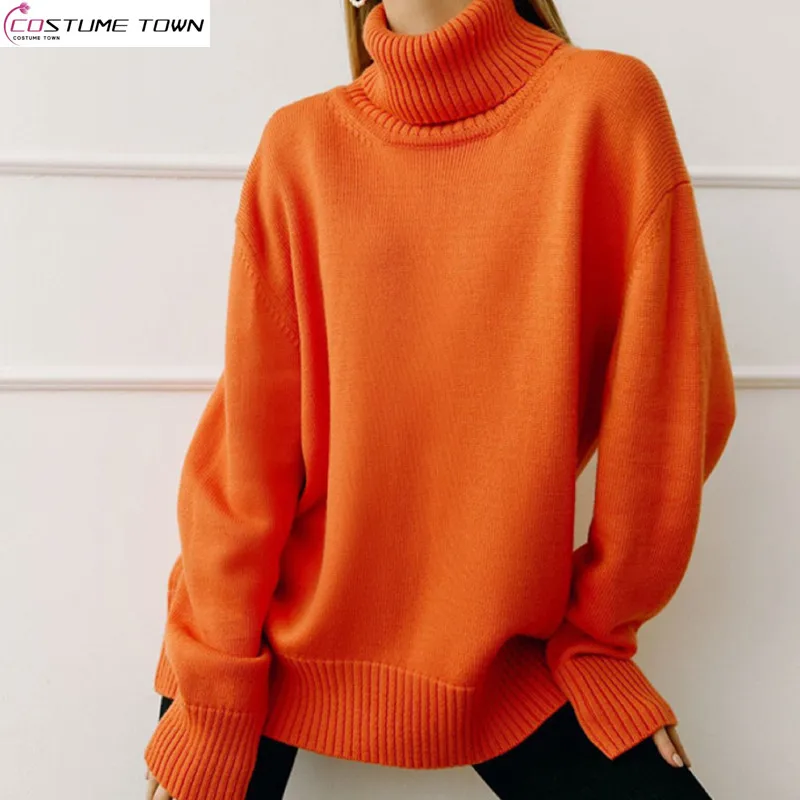

European and American style autumn and winter new loose knit fashionable popular high neck sweater