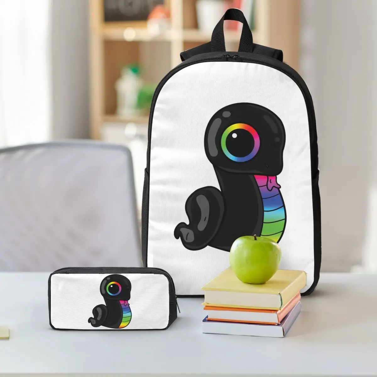 Sneki Snek Fan Design Razer RGB Sticker Backpack BookBag School Bag Computer Shoulder Bags 3ps Insulated Lunch Bag Pencil Case