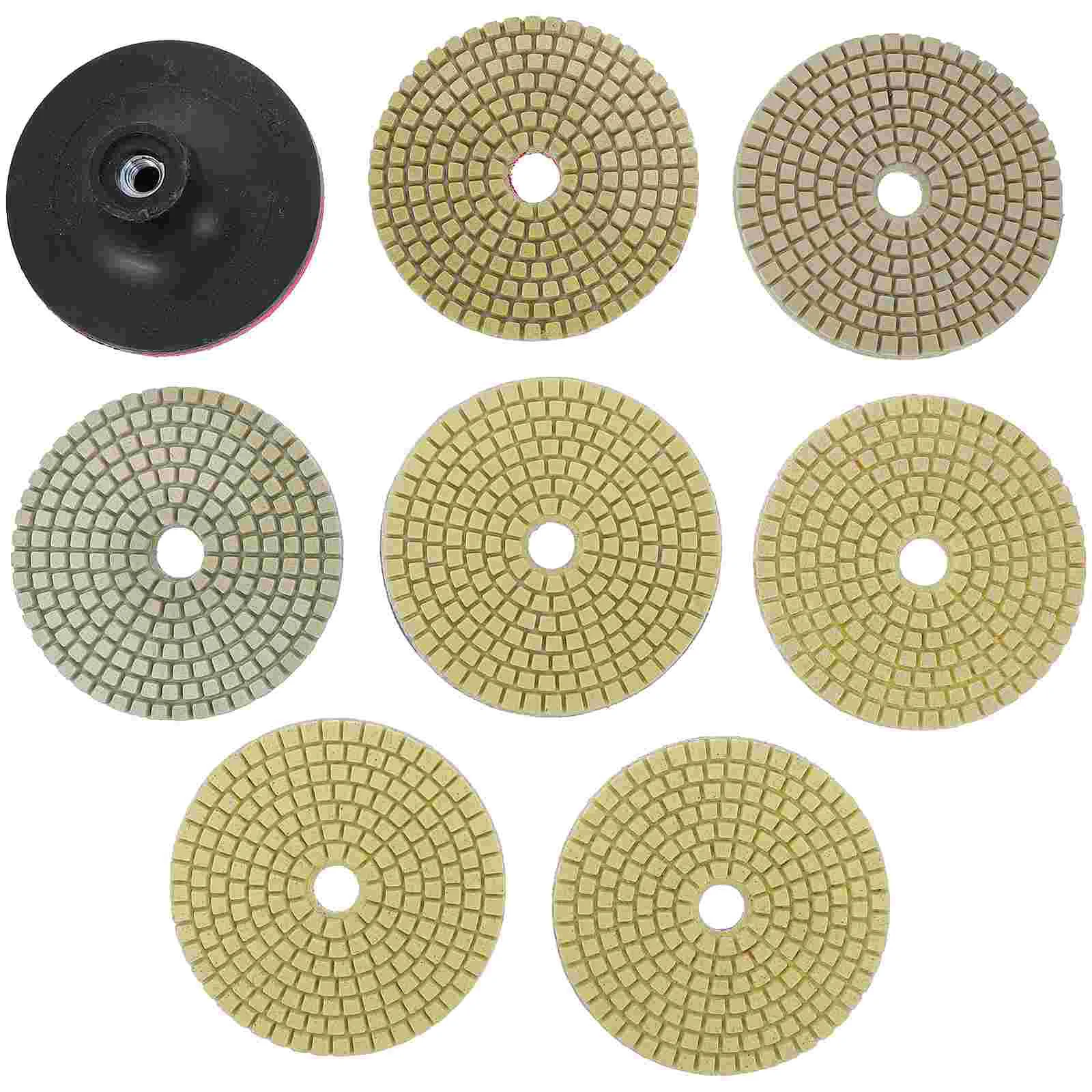 

8 Pcs Water Mill Resin Polishing Disc Sander Pad Diamond Sanding Grinding Terrazzo Remover