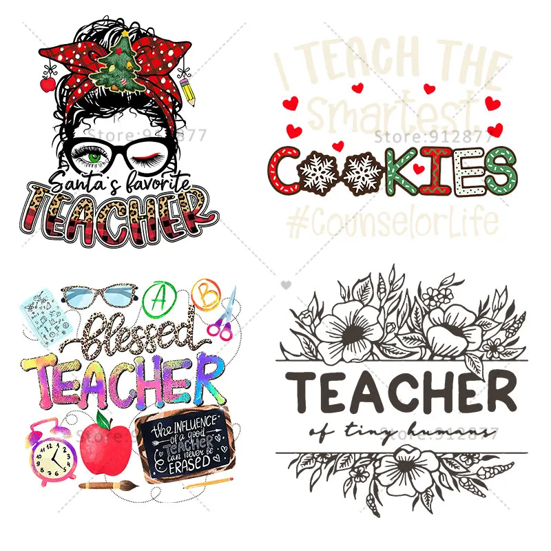 Digital Print Transfer Film Coffee Gives Me Teacher Power Autism Special Educational Teaching Press t-shirt heat Transfers DIY