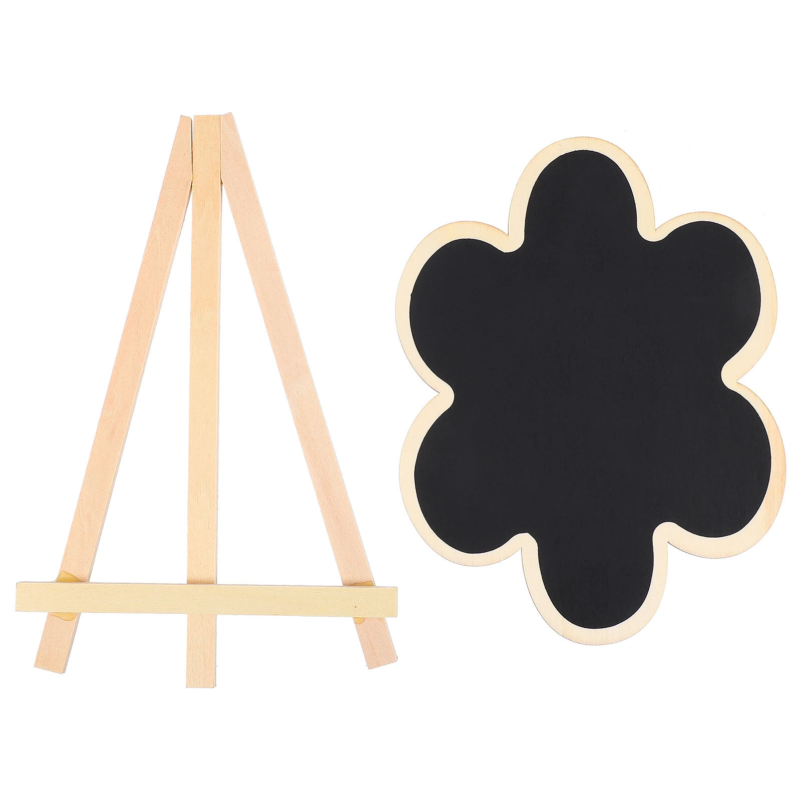 

Vertical Display Board Wood Chalkboard Desktop Ornament Sign with Stand Blackboard Base Tabletop Mini Decorations