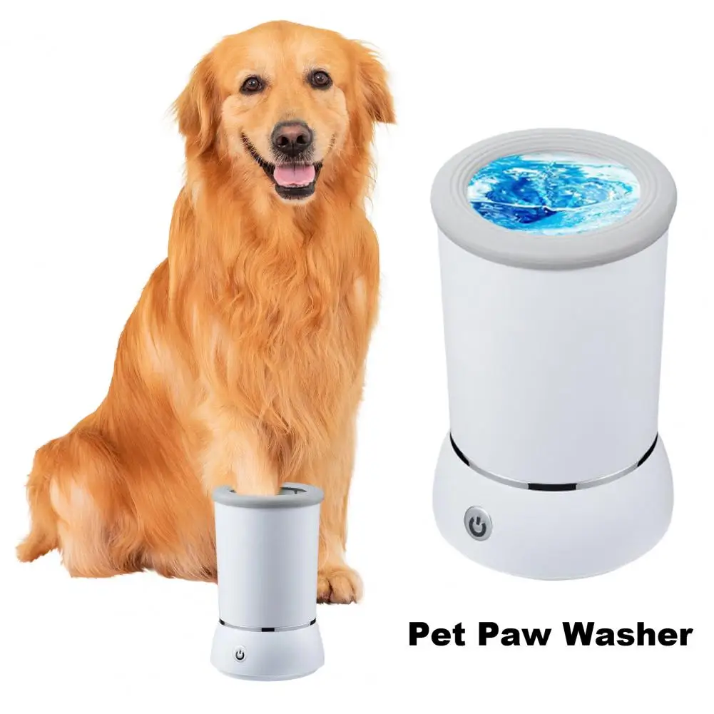 Pet Paw Washer Automatic Dog Paw Cleaner with Rechargeable Cup for Small to Breed Pets Easy One-touch Operation Type-c for Dogs
