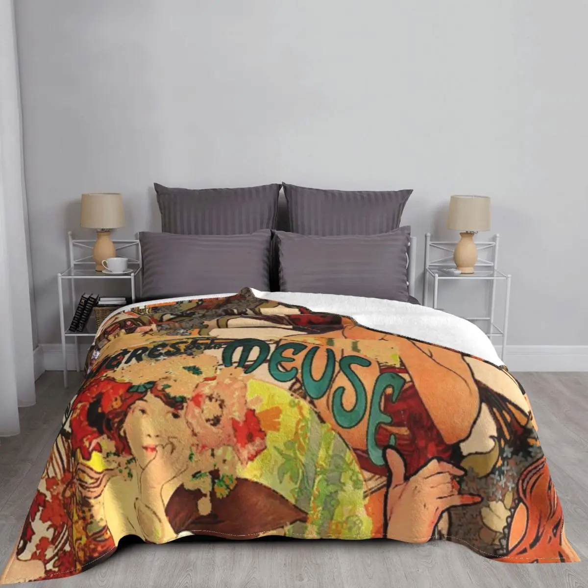 Gustav Klimt Blanket Fleece Printed Art Portable Warm Throw Blankets for Home Bedroom Bedspreads