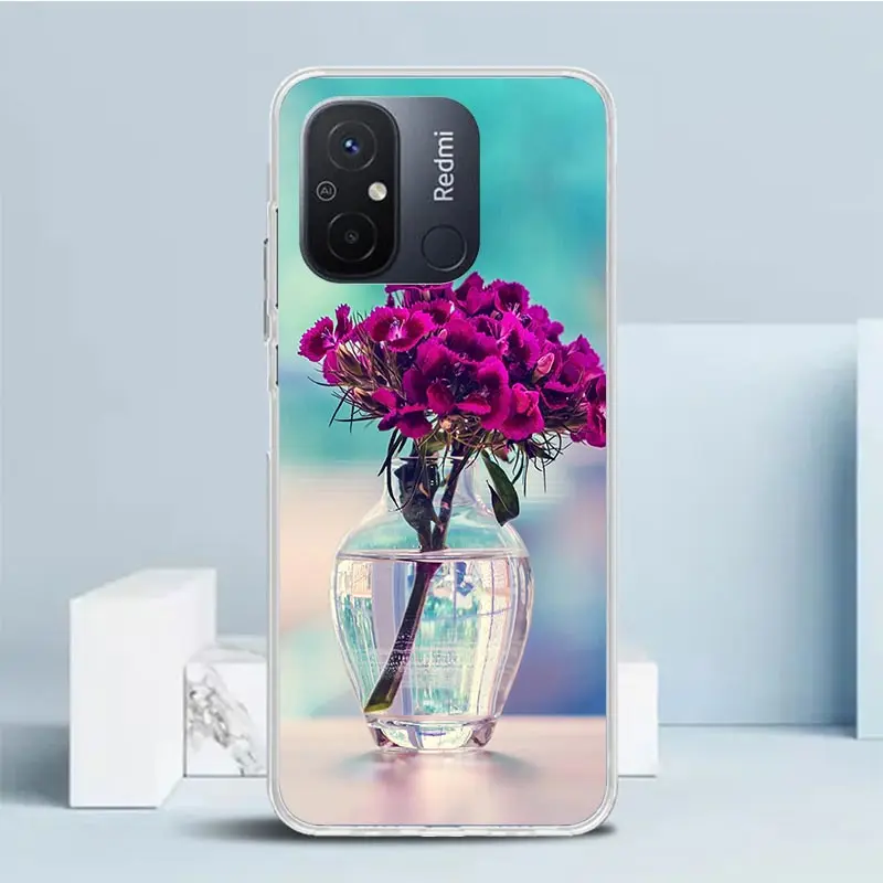 Purple Lavender Flowers Phone Case For Xiaomi Redmi 12C 12 10C 10 10A 9C 9A 9T 9 8 8A 7 7A 6 Pro 6A K20 K30 K40 S2 Soft Back Cov