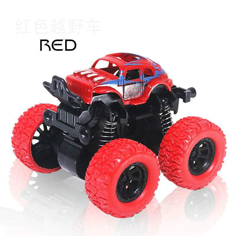 Inertial Stunt Car Drive Climbing Off-Road Vehicle 360 Degree Rotation Four-Wheel Drive Pull Back Truck Model Toy Children Gift