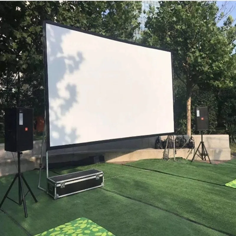100 120-Inch Outdoor Portable Fast Folding Projector Screen with Foldable Stand 16:9 8K 4k Cinema Screen