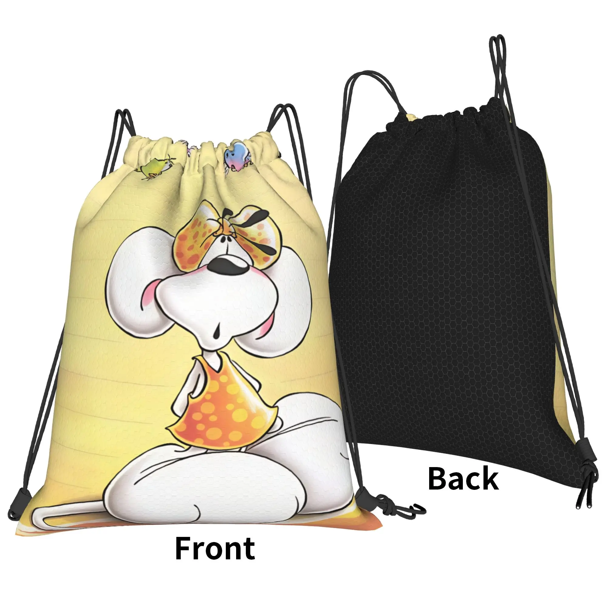 Cartoon D-Diddl Drawstring Bag  YSK Fashion Large Capacity Sackpack String Bags Women Sports Yoga Backpack