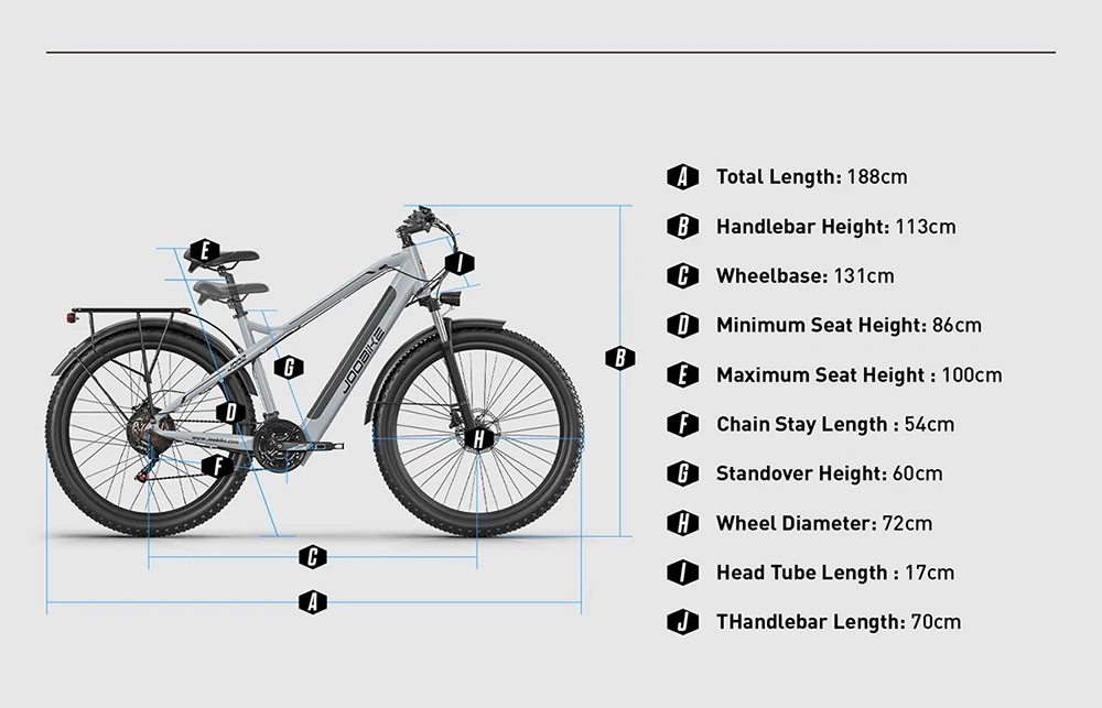 JOOBIKE JOO2 Erwachsenen-Elektrofahrrad E-Mountainbike 48V16AH Akku 29 Zoll Urban Commuting Elektrofahrräder – Detail 21