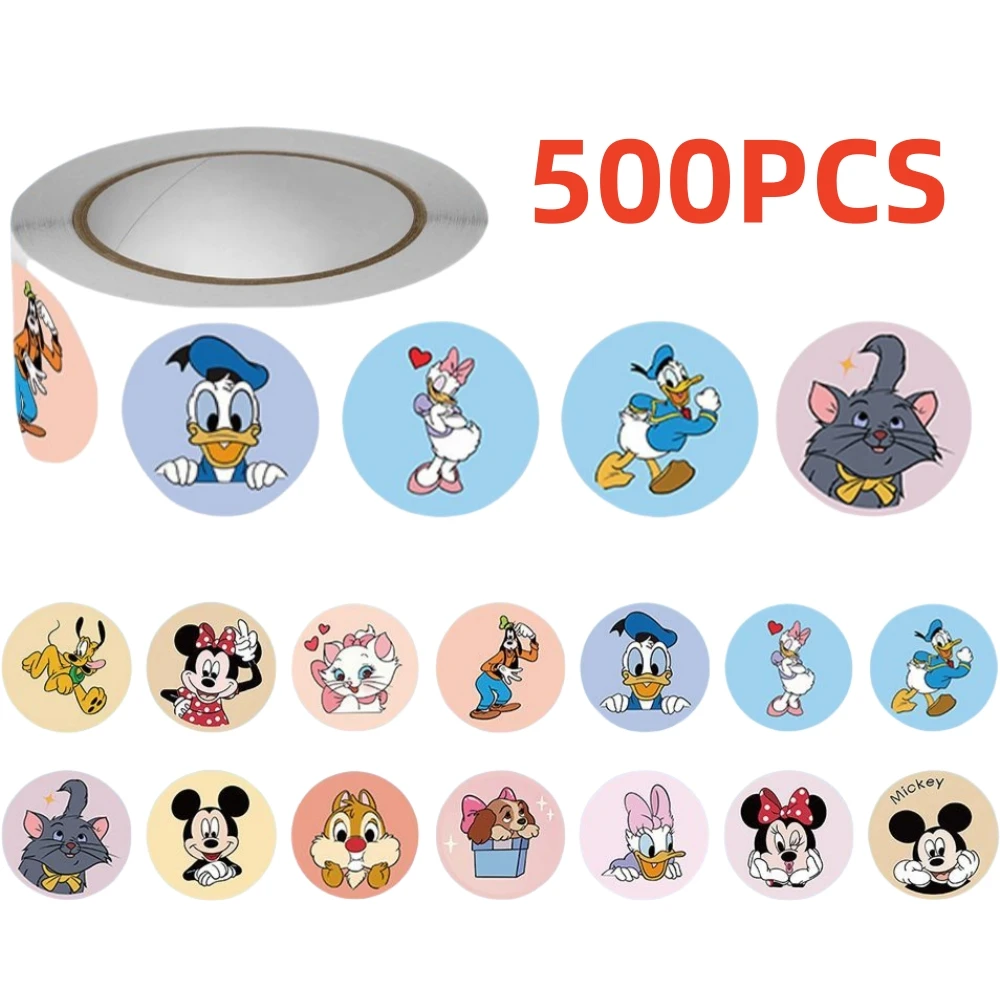 500PCS Del Fumetto di Topolino Minie Mouse Disney Adesivi Decorazione FAI DA TE per Decalcomanie Del Computer Portatile Rotolo Stiker Ricompensa Regalo Per Bambini Giocattoli Classici