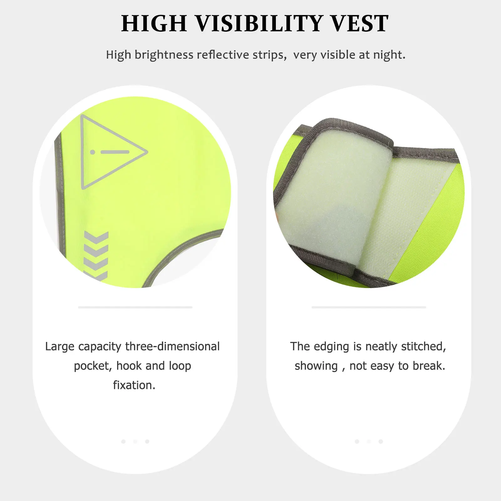 

Reflective Vest High Visibility Safety Cycling Running Night Green Emergency Activities Lightweight Durable Breathable Material
