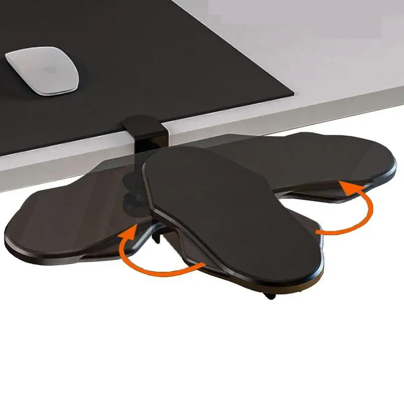 Computer Desk Armrest Clip Bracket Table Support Mouse Arm Wrist Rest Pad Free Punching Folding Rotating Elbow Rest Holder