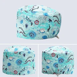 Cartoon Jellyfish Printed Dentist Cap Nursing accessories Pet Clinic Nurse Hats Pharmacy Work Skullcap Cotton Surgical Cap K1018