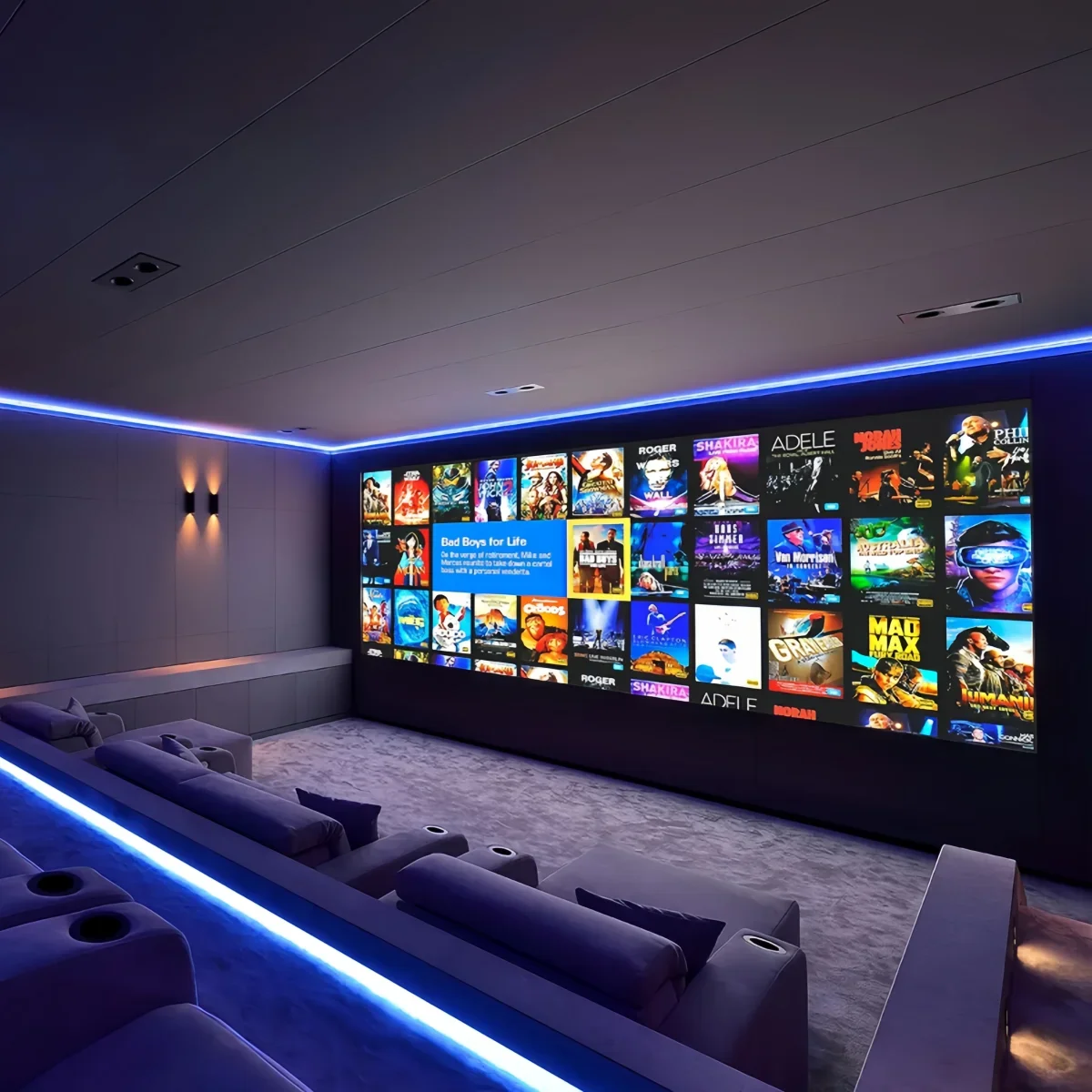 4K 8K Ultra-HD Fine Pitch P1.2 P1.5 P1.8 LED Display Indoor Private Cinema Screen Luxury LED Video Wall For Private Home Theater