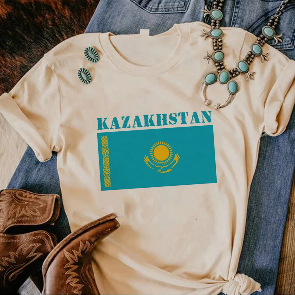 

Kasachstan Tee women designer top female comic clothing