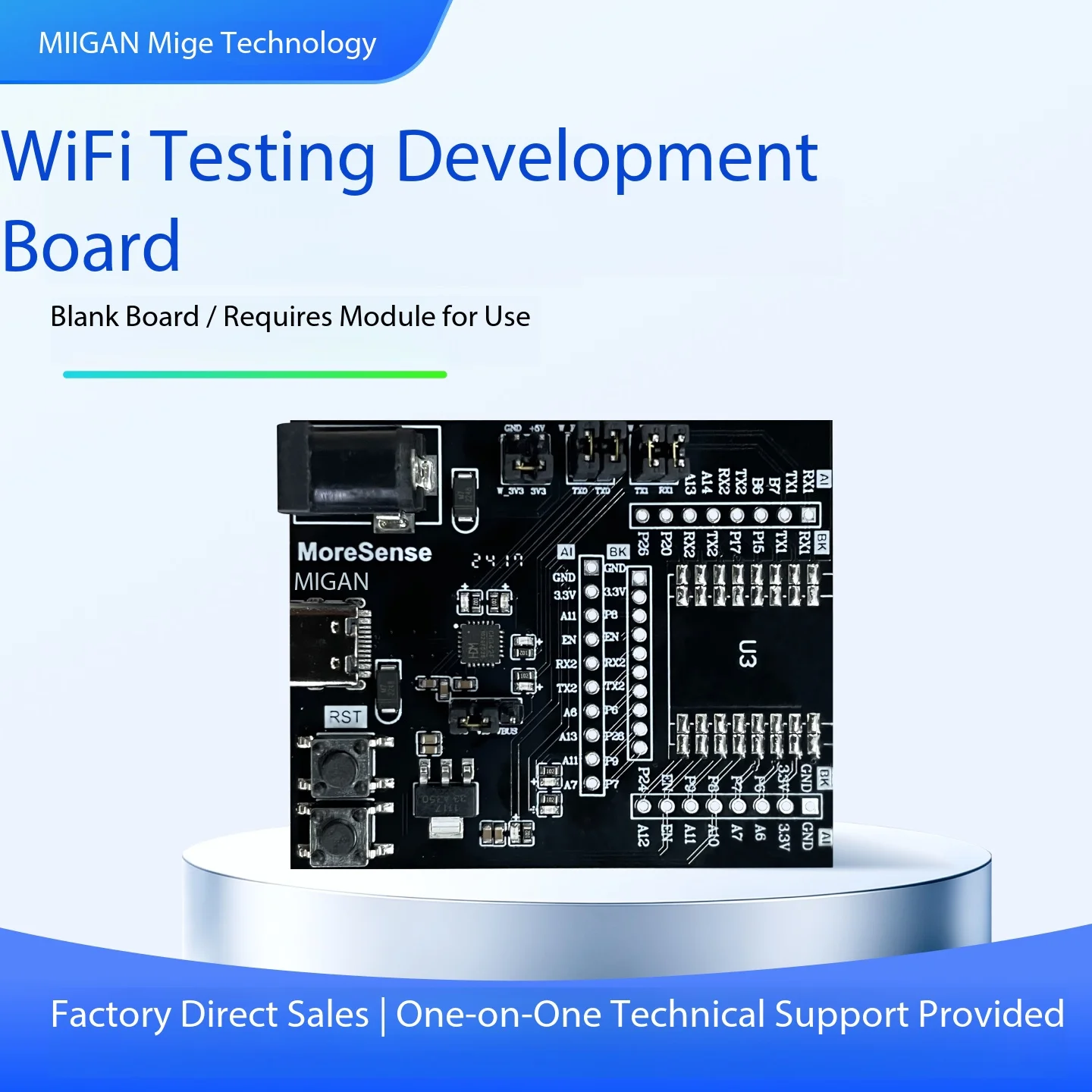 Mogan Technology MoreSense WiFi Development Board Test Module Empty