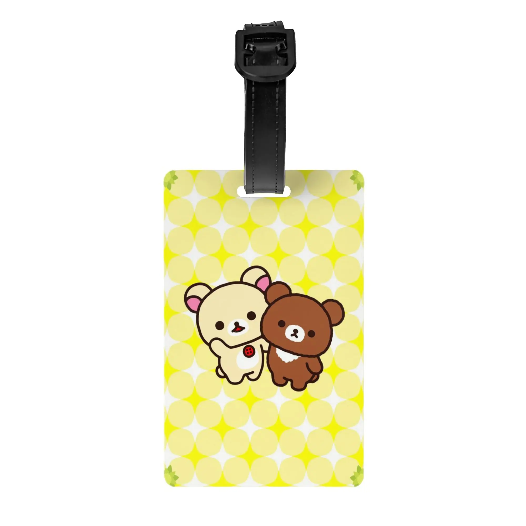

Custom R-Rilakkumaes Cartoon Luggage Tag Privacy Protection Baggage Tags Travel Bag Labels Suitcase