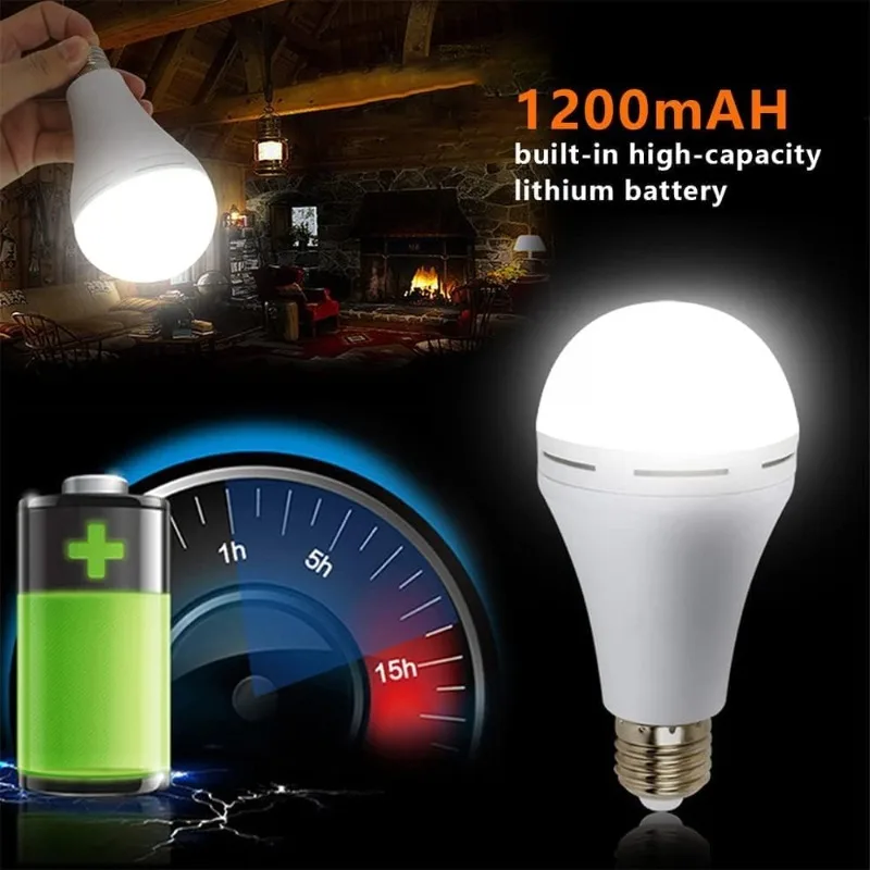 New Rechargeable Emergency Bulb LED Bulbs for Emergency Bulb Portable Hanging Camping Lamp for Tent Home Power Failure Porch