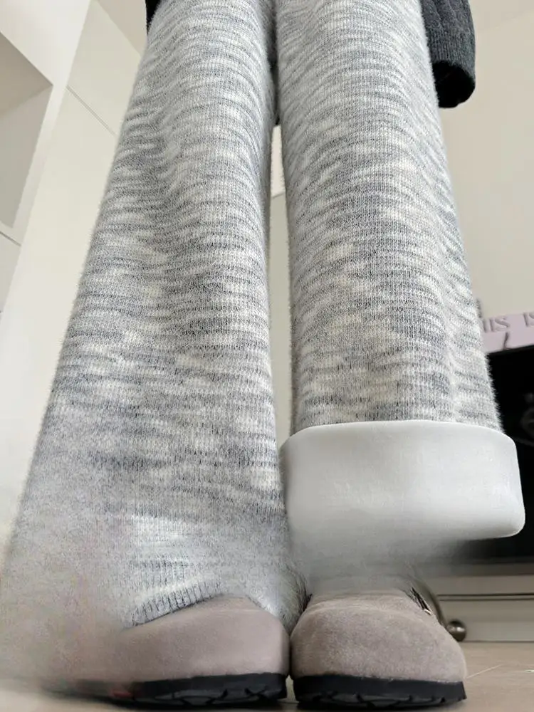 بنطال ذو قصة أرجل واسعة محبوك المرأة الكورية الصيف الحضرية عادية جديدة في الهواء الطلق عطلة تنفس مشروط المرقعة فلوي Femininas #2