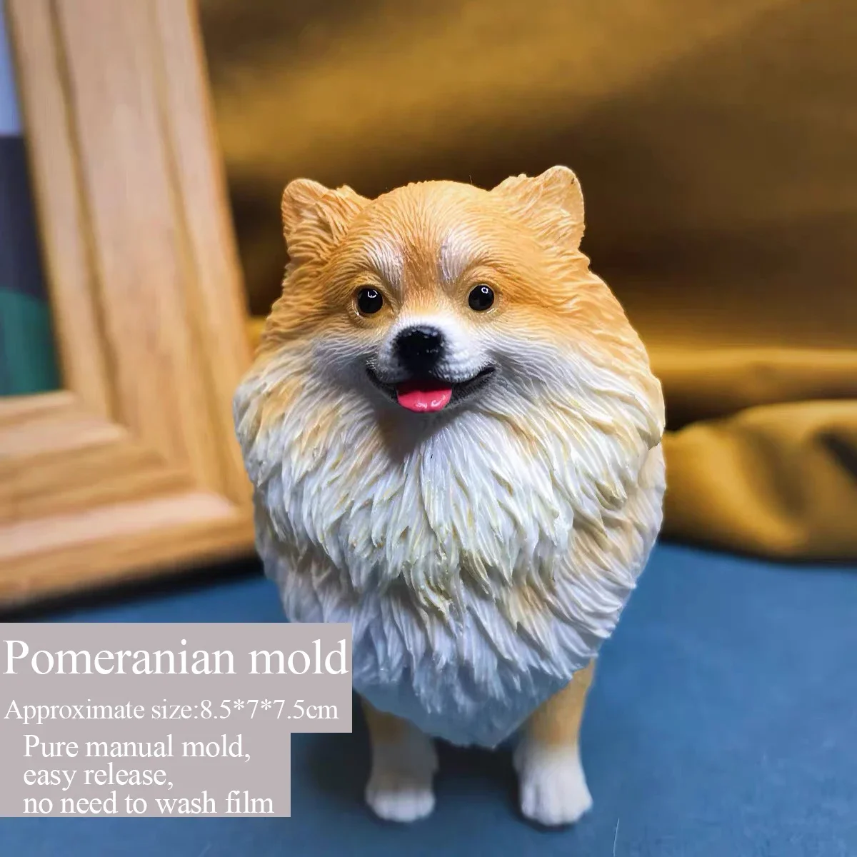 Cute Pomeranian Dog Silicone Mold for Aromatherapy Plaster 3D Handmade DIY Grinding Tools Pet Theme Crafting Accessory