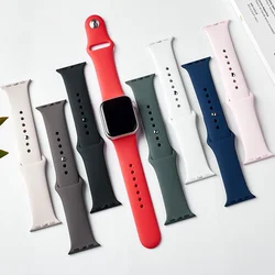 Silicone Band For Apple Watch strap 44mm 45mm 40mm 41mm 42-38mm 45 mm sport bracelet iwatch series 8 7 6 5 4 3 SE 9 Ultra 2 49mm