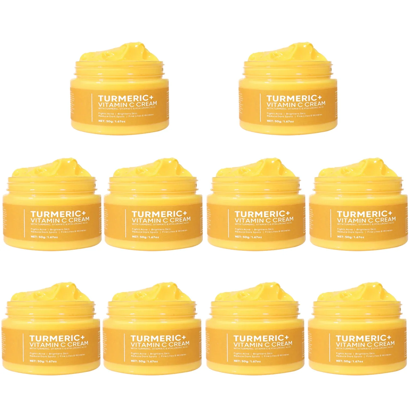 

Turmeric Face Cream Whitening Birghten Facial Anti-Wrinkle Reduce Fine Lines Acne Drak Spot Remover Nourishing Cream Skin Care