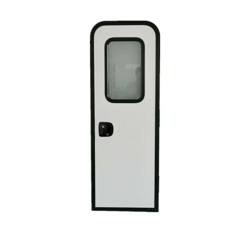 

2022 Aluminum Alloy Safety Performance Single Point Lock Door For Rv Caravan Trailer Camper Built-in Screen Door