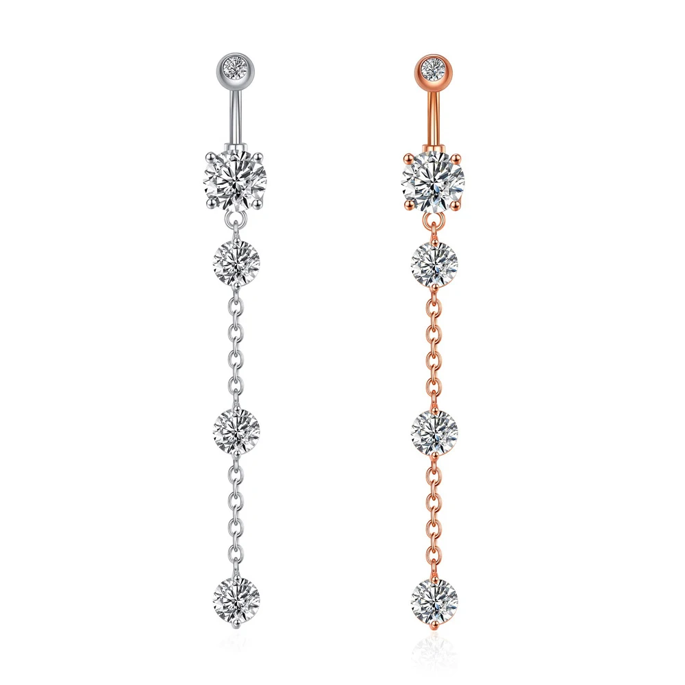 Trendy Engel Bauchnabel Ringe Edelstahl Zirkon Schmetterling Nabel Piercing Chirurgisch für Frauen Körper Bauch Schmuck Anhänger – Detail 7