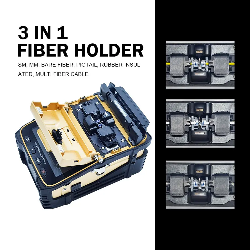 Original AI-8C Signal Fire Automatic SM&MM Multi-Language FTTH Fiber Optic Splicing Machine Optical Fiber Fusion Splicer