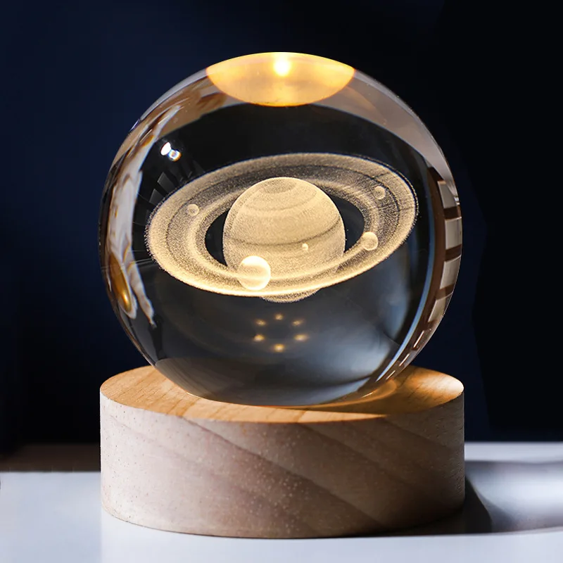 

Night Light, LED Light, Crystal Ball, USB Powered, Saturn, Elk, Milky Way, Pattern, Ambient Light, Christmas Gift Light