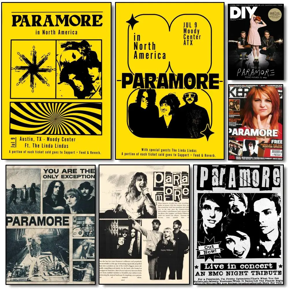 Pop-Punk Band P-Paramore Poster Modern Aesthetic Wall Art | Stylish Bedroom Home Decor & Unique Gift Ideas