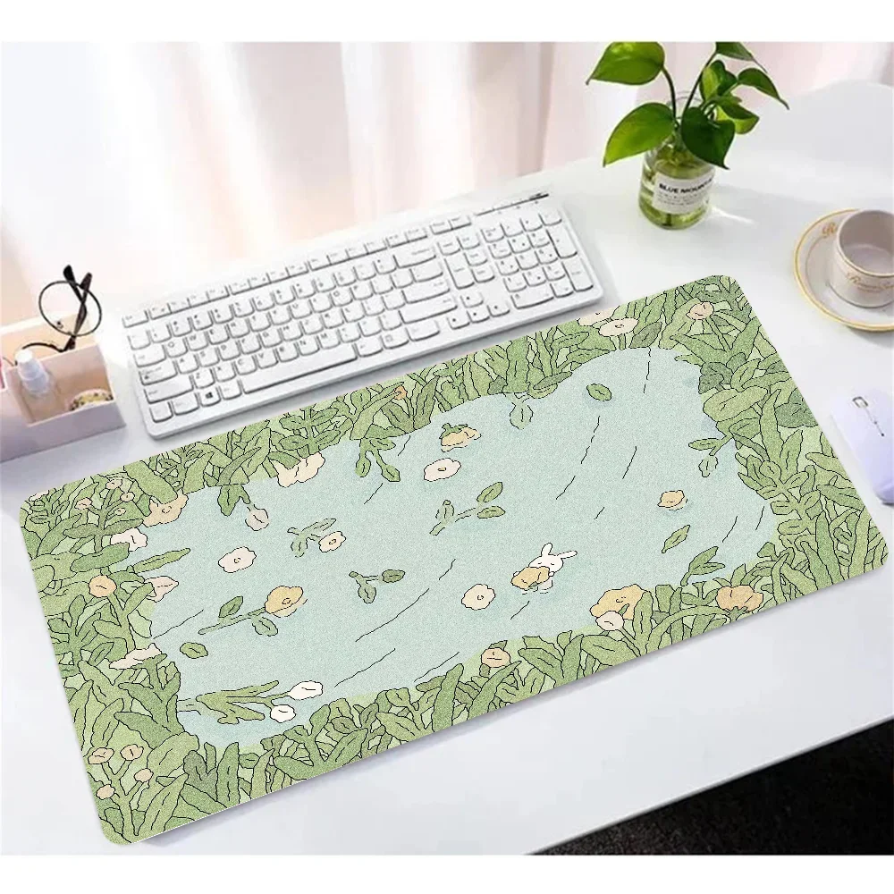 kawaii rabbit Mausepad Computer Keyboard Large Mouse Pad Desk Mat Office Accessories Cabinet Cushion Pc Gaming Non-Slip HD Rug