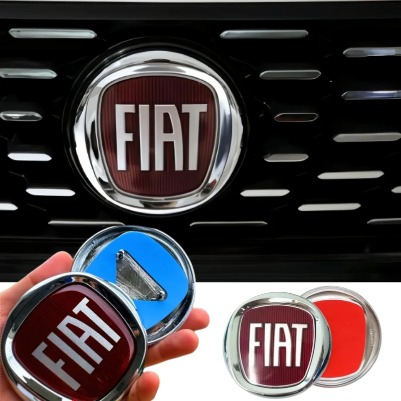 

High Quality Epoxy Car Front Grille Trunk Logo Sticker Refit Fiat Badge for 500 Grande Punto Tipo Stilo Palio Astra Bravo Panda