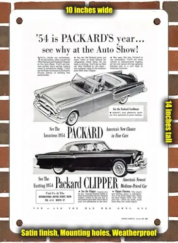 METAL SIGN - 1954 Packard Caribbean and Clipper - 10x14 Inches