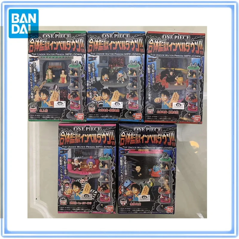 

Bandai Original ONE PIECE Impel Down Underwater Prison Magellan Emporio Ivankov Miniature Scene Action Figures Complete Model