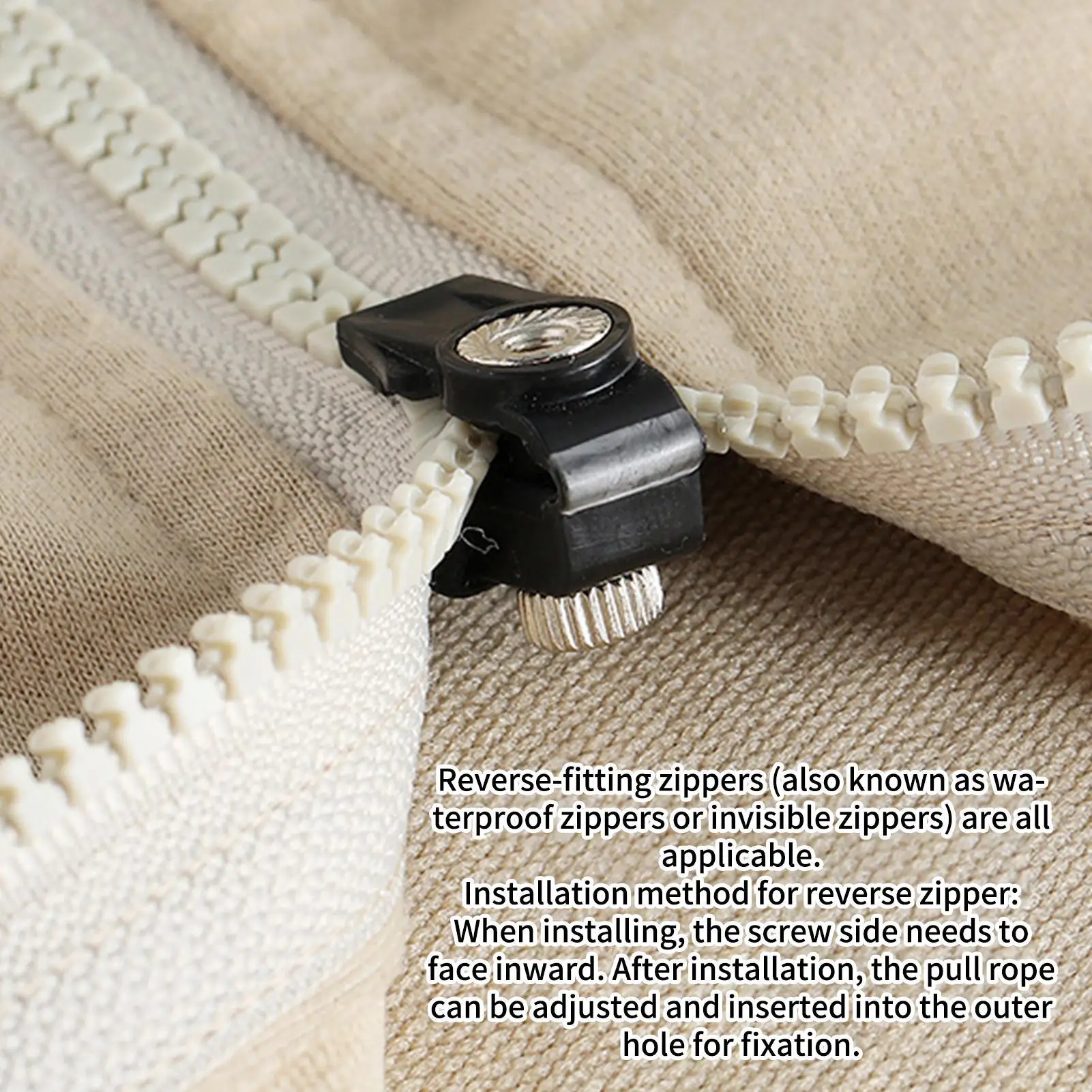 Universal Zipper Repair Kit 3Pcs Quick Instant Detachable Zipper Head Replacement Zipper Slider Pull for 3 Different Size