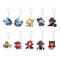 Game Chibis Shadow Milk Cookie Mobile Phone Charms Acrylic Coffee Brea Pure Vanilla Cookies Cute Small Pendant Phone Keychain