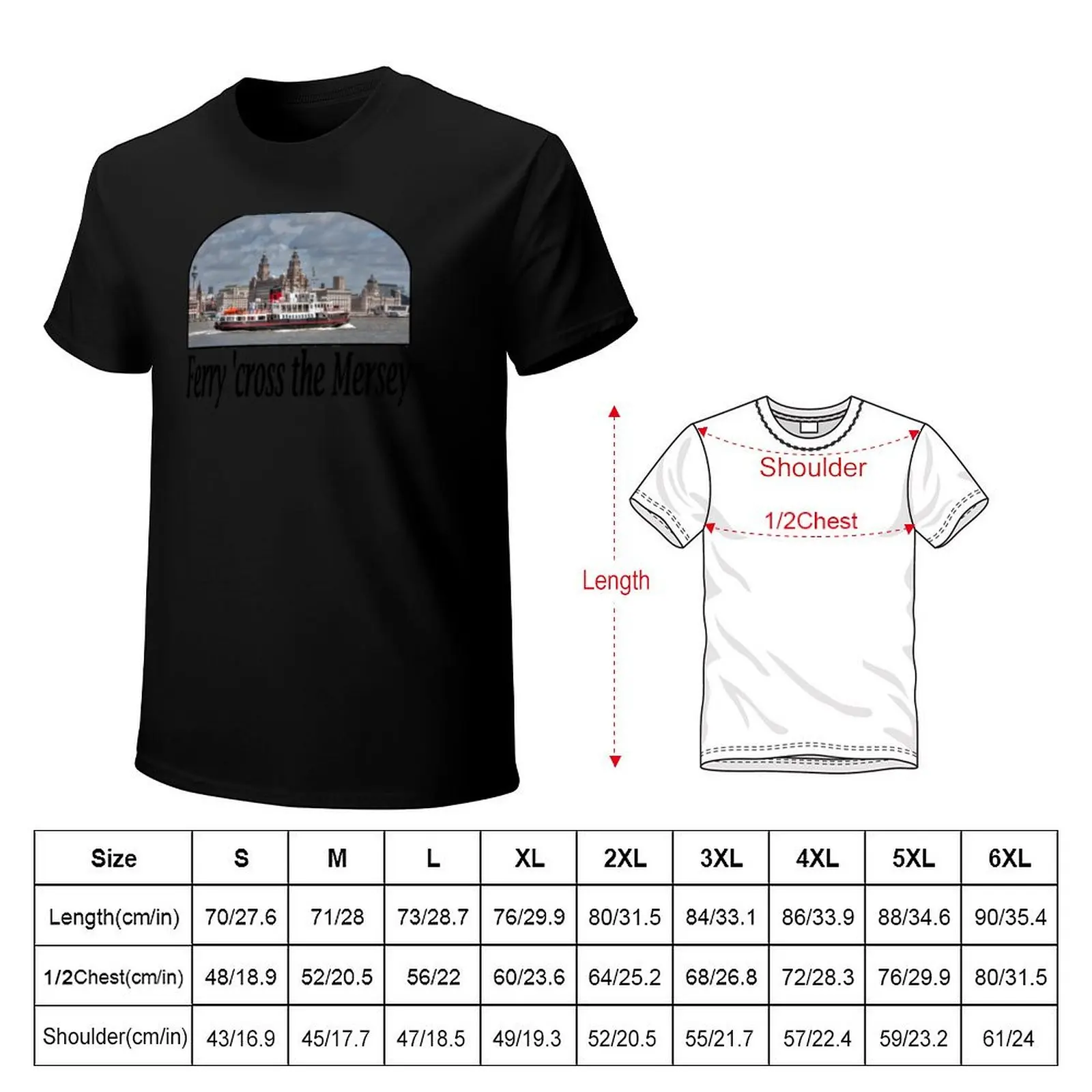 Ferry 'cross the Mersey T-Shirt t shirt man plain T-Shirt